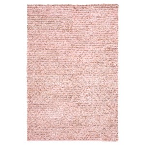 Pink Solid Woven Area Rug - (8