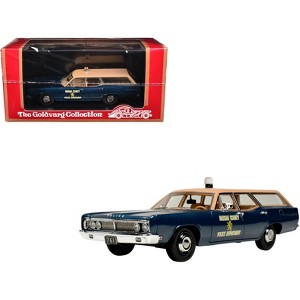 1970 Ford Country Squire Wagon Police Car "Nassau County Police Department" Blue and Tan 1/43 Model Car by Goldvarg Collection - 1 of 4