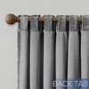Texture Velvet Back Tab Room Darkening Curtain Single Panel - 3 of 4