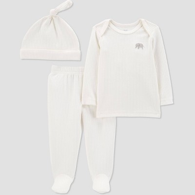 TargetCarter's Just One You®️ Baby 3pc Elephant Top and Bottom Set with Hat - Beige