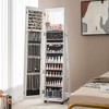 Tangkula 64" Jewelry Organizer Lockable Jewelry Cabinet Armoire w/ Mirror & LED Lights - 2 of 4