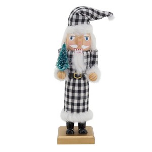 Saro Lifestyle Buffalo Plaid Nutcracker Decoration - 1 of 4