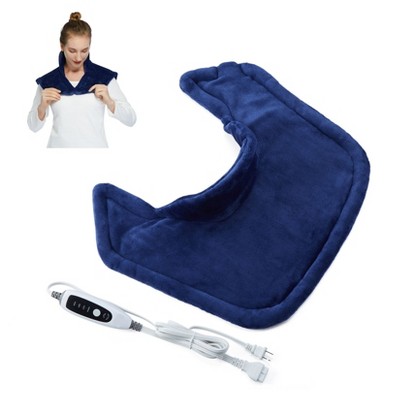 Heating Pad for Neck and Shoulders, 22"x19" Weighted Instant Heating Pads with 4 Heat Settings, Deeper Pain Relief, 2H Auto-Off Timer, Washable
