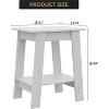 Rustic End Table with Storage Shelf, 2-Tier Engineered Wood Accent Table, Narrow Nightstand for Living Room, Bedroom, Entryway, Small Spaces - 2 of 4
