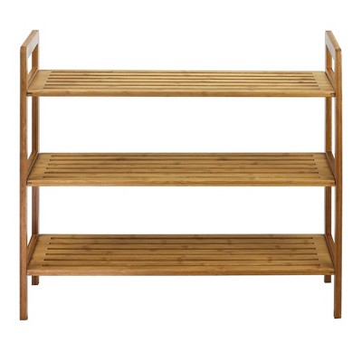 Costway 3-tier Wood Shoe Rack 19' Shoe Bench Freestanding Boots Organizer  Heavy-duty : Target