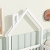 CAVINAS Twin/Full Size Bed Frame with House-Shaped Headboard & Fences,Modern Floor Bed for Kids Room,Bedroom - 4 of 4