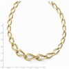 Black Bow Jewelry 14k Yellow Gold Graduated Fancy Twisted Link Necklace, 17.5 Inch - 3 of 4