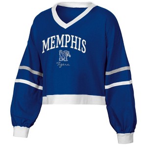 NCAA Memphis Tigers Women's Long Sleeve V-Neck T-Shirt - 1 of 3