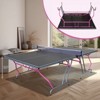 DSVIMOY Portable Ping Pong Table, 8ft Foldable Table Tennis Table Set with Net, 2 Paddles & 3 Balls for Indoor Outdoor, Pink&Black, 96"*48"*30" - 4 of 4