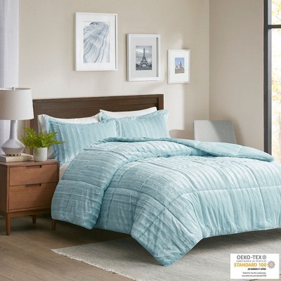 Chocolate Full Faux Fur 3-Piece Comforter Set