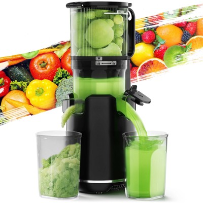Ecoself Cold Press Juicer – 5.3" Large Feed Chute, 1.7L Capacity, Slow Masticating Juicer for Maximum Nutrients, Easy to Clean (Black)