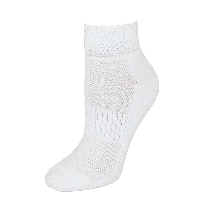 CTM Women's Cotton Blend Arch Support Ankle Sock (Pack of 3), 1 of 3