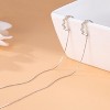 925 Silver Wave Cuff Earrings - Wrap-Around Tassel Design with Threader Chain, Modern Dangle Jewelry - 4 of 4
