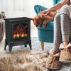 Kumasinova Freestanding Electric Fireplace,18" Heater Stove Fireplace with 3D Realistic Flame and Overheating Protection,1500W Heat,Black - 2 of 4