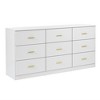 SKRAN 9 Drawer Dresser, 62.9" Large Deep Chest of Drawers,Wood Storage Dresser with Gold Handles for Living Room, Hallway, Nursery - 4 of 4