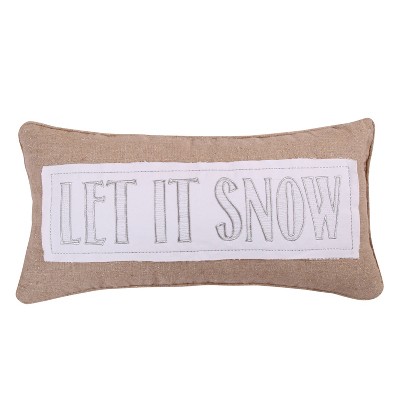 Silent Night Holiday Decorative Pillow Gray - Levtex Home