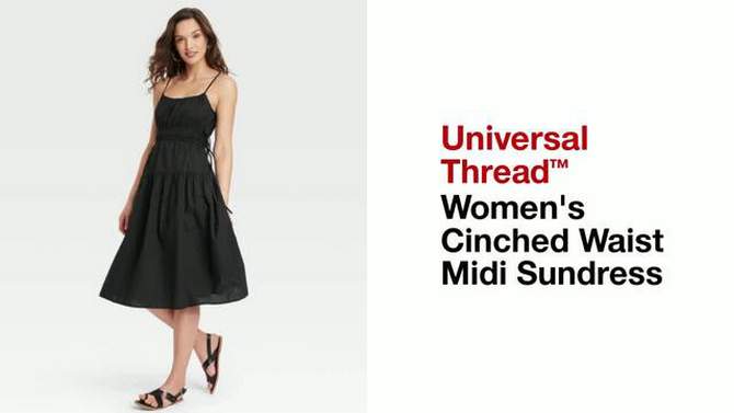 Women's Cinched Waist Midi Sundress - Universal Thread™ , 2 of 5, play video