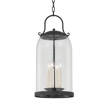 Troy Lighting Napa County 4 - Light Pendant in  French Iron Clear Seeded Shade