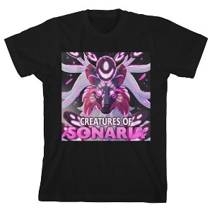 Creatures Of Sonaria Dog Fox Creature Crew Neck Short Sleeve Youth Black T-shirt - 1 of 3