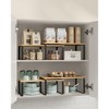 SONGMICS Cabinet Organizer Shelf, Set of 2 Kitchen Counter Shelves, Kitchen Storage, Spice Rack, Stackable, Expandable, Metal and Engineered Wood - 3 of 4