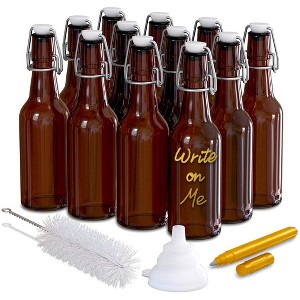 Nevlers  8.5oz  Swing Top Beer Bottles - Amber Glass - 1 of 4