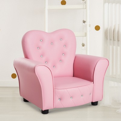 Sweet Kids Girl Princess Sofa Armrest Chair Couch Love Heart Bedroom Furniture 