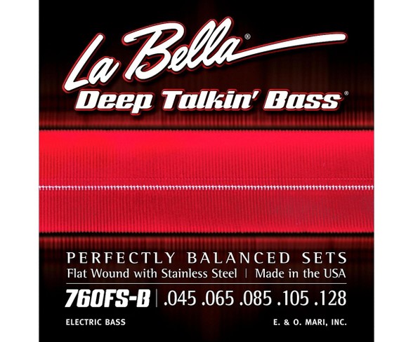LaBella 760FS-B Deep Talkin' Bass Flat Wound Standard 5-String Electric Bass Strings