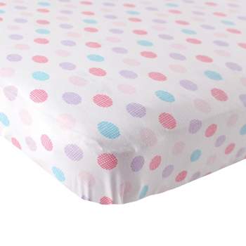 Luvable Friends Baby Girl Fitted Crib Sheet, Girl Crosshatch, One Size