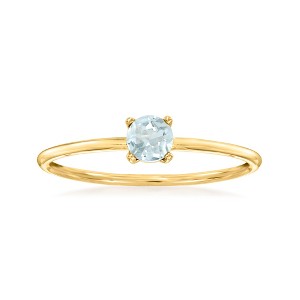 Pure Collection by Ross-Simons 0.20 Carat Aquamarine Ring in 14kt Yellow Gold - 1 of 4