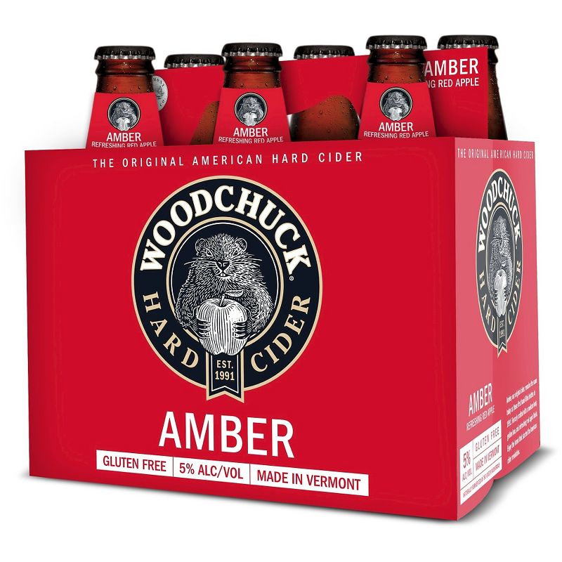 Woodchuck Amber Hard Cider - 6pk/12 fl oz Bottles, 1 of 4