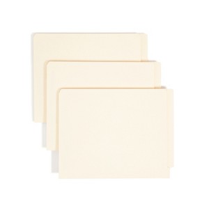 Smead End Tab Fastener File Folder, Shelf-Master  Reinforced Straight-Cut Tab, 2 Fasteners, Letter Size, Manila, 50 per Box (34115) - 1 of 4