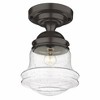 Z-Lite Vaughn 1 - Light Flush Mount in  Bronze - 3 of 4