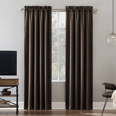 brown velvet curtains