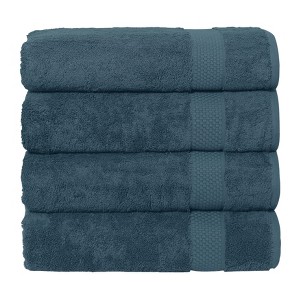 Linum Home Textiles 100% AEGEAN Long Staple Turkish Cotton STARLIGHT Terry Bath Towels (Set of 4) - 1 of 4