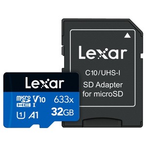 Lexar® High-Performance BLUE Series 633x microSDHC™/microSDXC™ UHS-I Card - 1 of 4