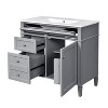 Grungis Bathroom Vanity with Single Top Sink,Modern Bathroom Vanity Storage Cabinet with 2 Drawers and a Tip-out Drawer - 4 of 4