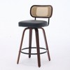 NicBex Set of 2 Bar Stools for Kitchen Island,Swivel Counter Bar Stools with Walnut Bentwood Frame,Bar Chairs for Dining Rooms,Kitchens - 4 of 4