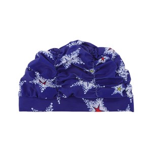 Unique Bargains Elasticity Large Stars Pattern Swim Cap 5.91"x9.25" 1 Pc - 1 of 4