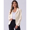Allegra K Women's Elegant Work Office Lapel Collar Button Down Regular Fit Suit Blazer - 2 of 4