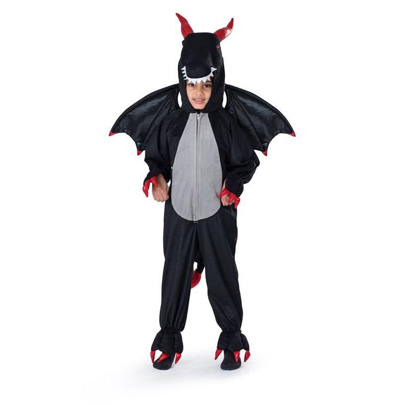 Dress Up America Black Dragon Costume for Kids, 1 of 5