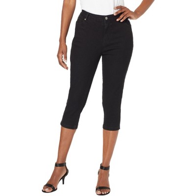 Roaman's Women's Plus Size Tall Denim 24/7 Iconic Capri Jean