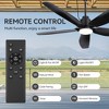 Airsurfer Black Waterproof Outdoor Ceiling Fan with 3 Color LED Light and Remote,Quiet Dc Motor,Ceiling Fan With Cord For Patios Porch Pergola - 4 of 4