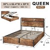 AMERLIFE Lift Up Storage Bed Frame with Lifting Storage & Charging Station - 2 of 4