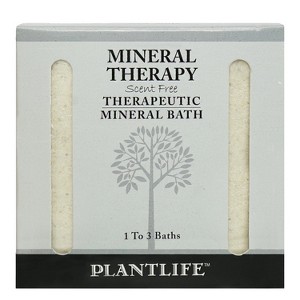 Scent Free Bath Salt Soak 3oz | Unscented Mineral Blend for Sensitive Skin & DIY Aromatherapy | Travel Size | Plantlife - 1 of 3