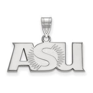 Black Bow Jewelry 14k White Gold Arizona State Sun Devils NCAA Large Pendant - 1 of 3