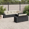 vidaXL Garden Sofa Set Black PE Rattan, Powder-coated steel, 100% Polyester - 2 of 4