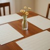 HomeRoots 18" Set of Four White Basketweave Faux Leather Placemats - 2 of 4