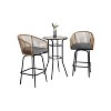 Sapphtopaz Patio Furniture Set Outdoor Chairs and Table Porch Furniture 3 Piece for Outdoor, Backyard, Terrace - 4 of 4