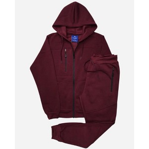 Men’s Warm Winter Tech Fleece Sweat Jacket Sweatpants Jogger Outfit - 1 of 4
