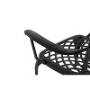 DOMETOUR 3 Piece Patio Bistro Set, Cast Aluminum Table and Chairs with Umbrella Hole, All-Weather Metal Outdoor Furniture, Black with Cushions - 4 of 4